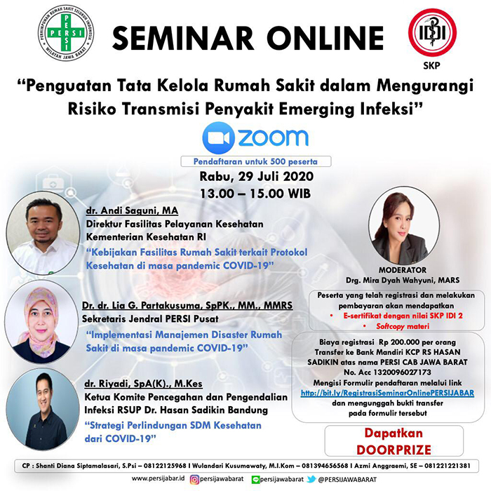 Seminar Online Penguatan Tata Kelola Rumah  Sakit  dalam 